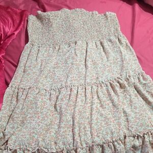 Floral Smocked Maxi Skirt